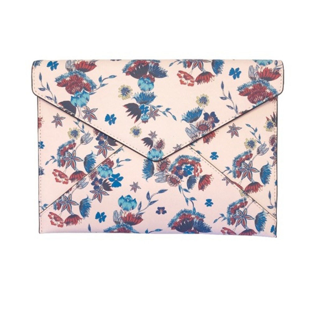 REBECCA MINKOFF PINK FLORAL LEO CLUTCH